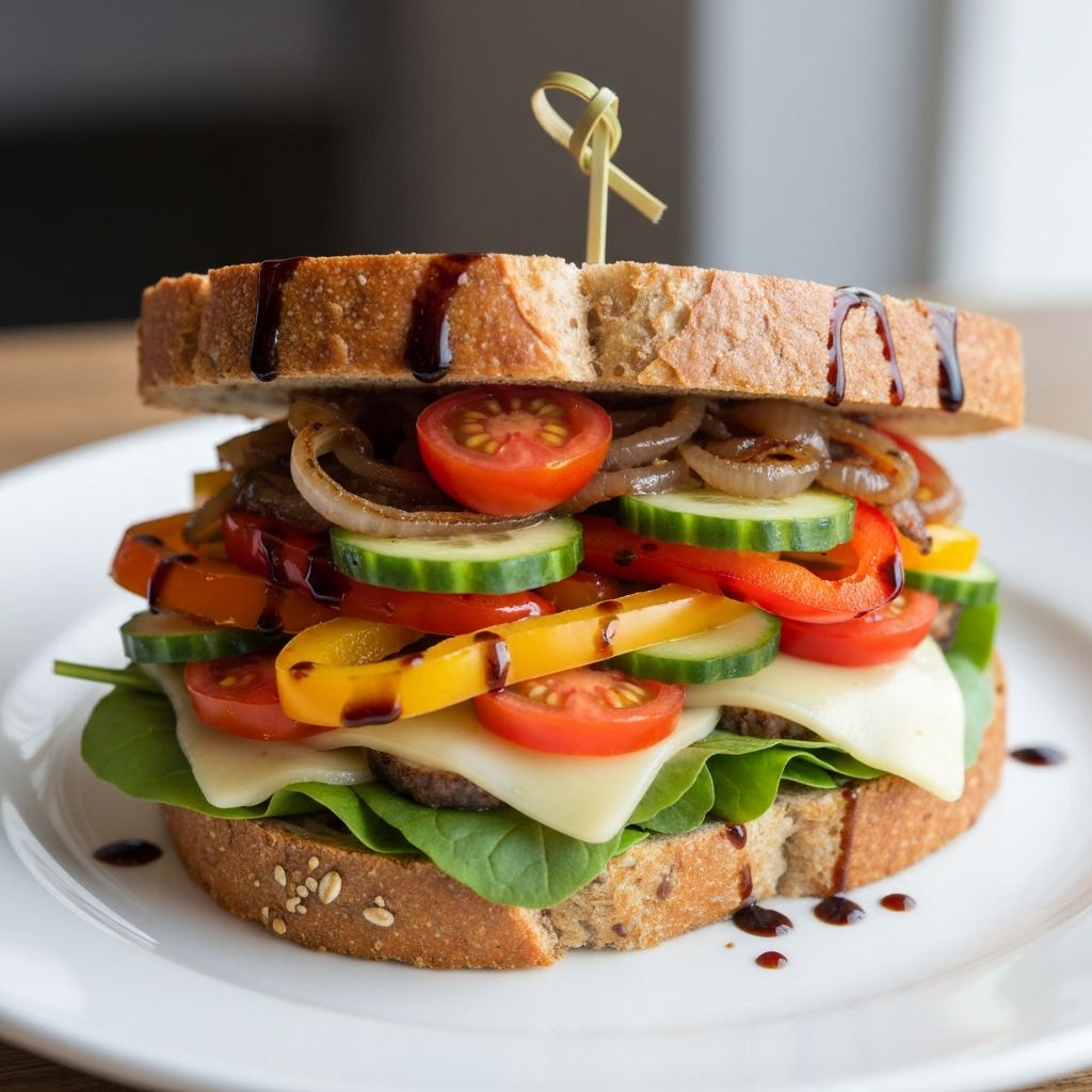 Rainbow Vegetable Sandwich